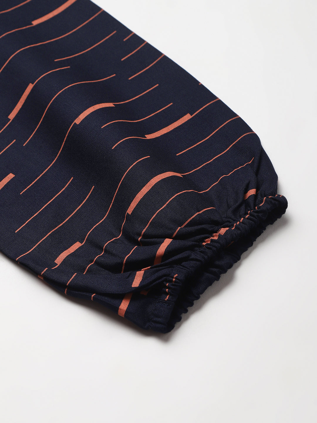 FLAMBOYANTTREND Orange Stripes Crop Top By Flamboyant Top