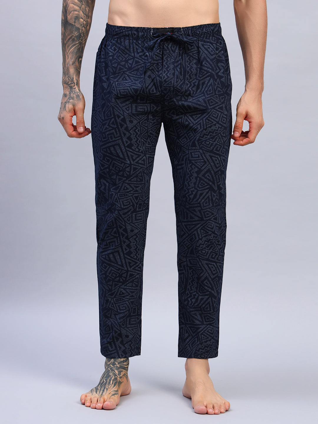 Men Blue Pure Cotton Pyjama