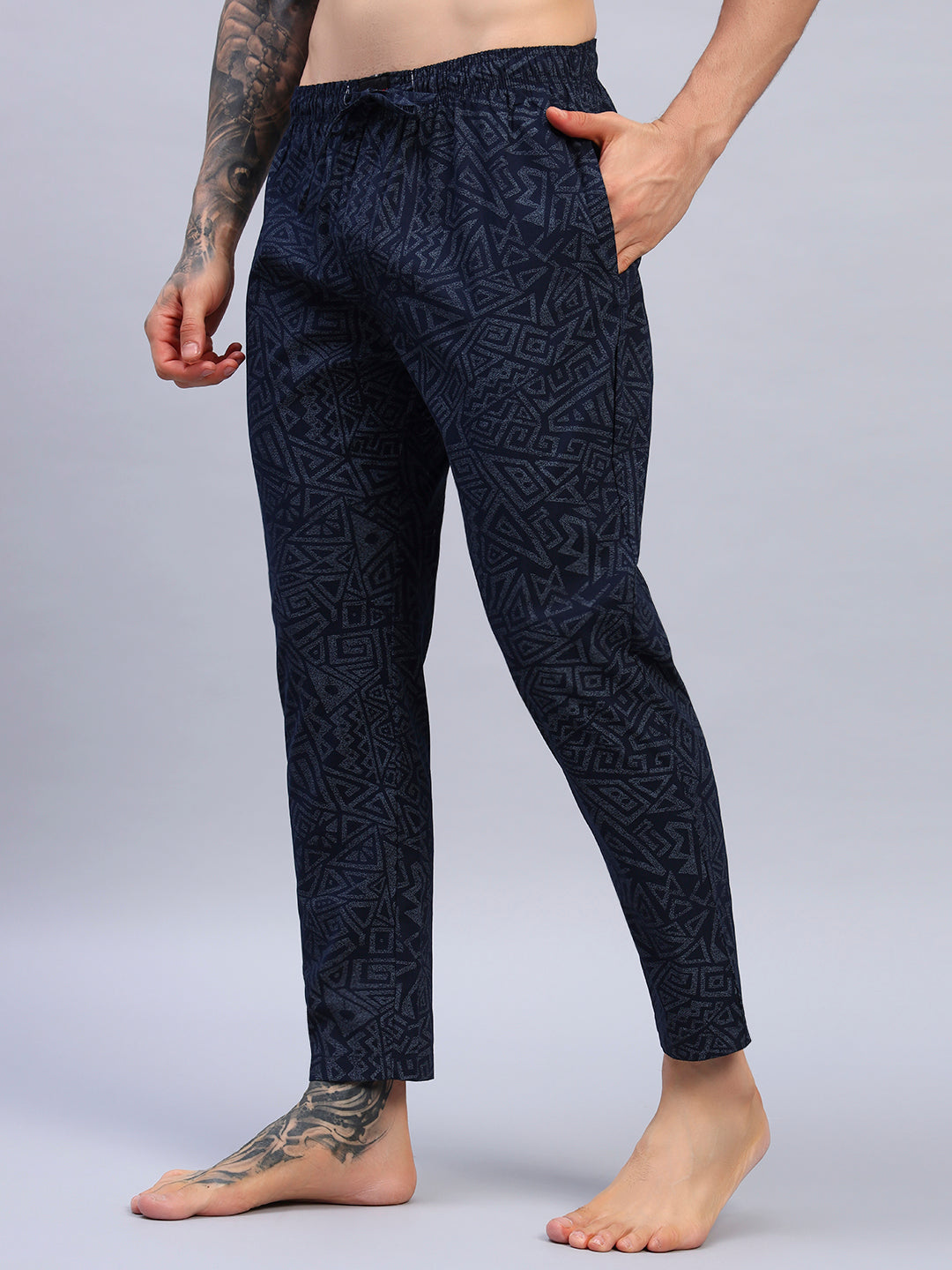 Men Blue Pure Cotton Pyjama