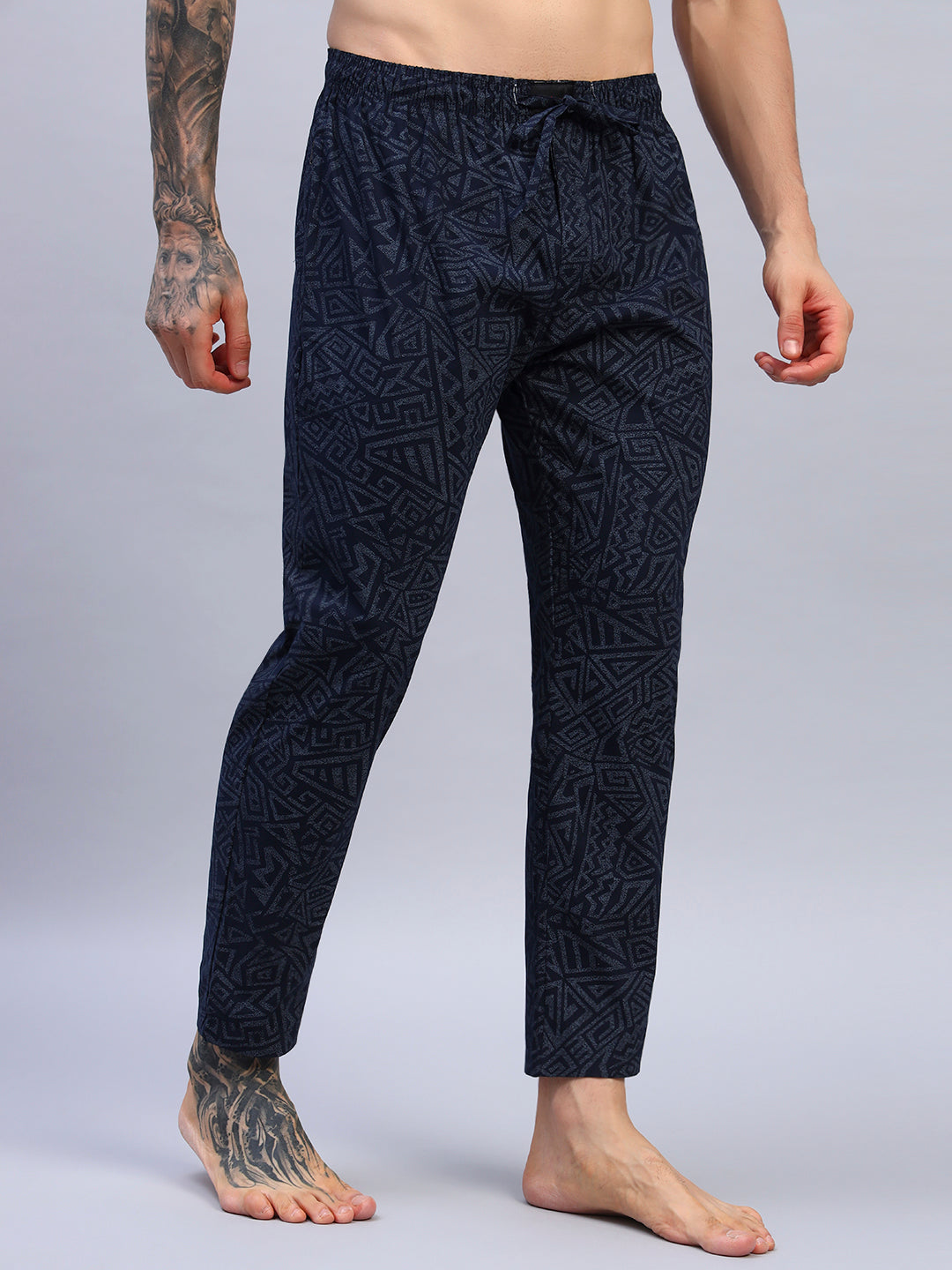 Men Blue Pure Cotton Pyjama