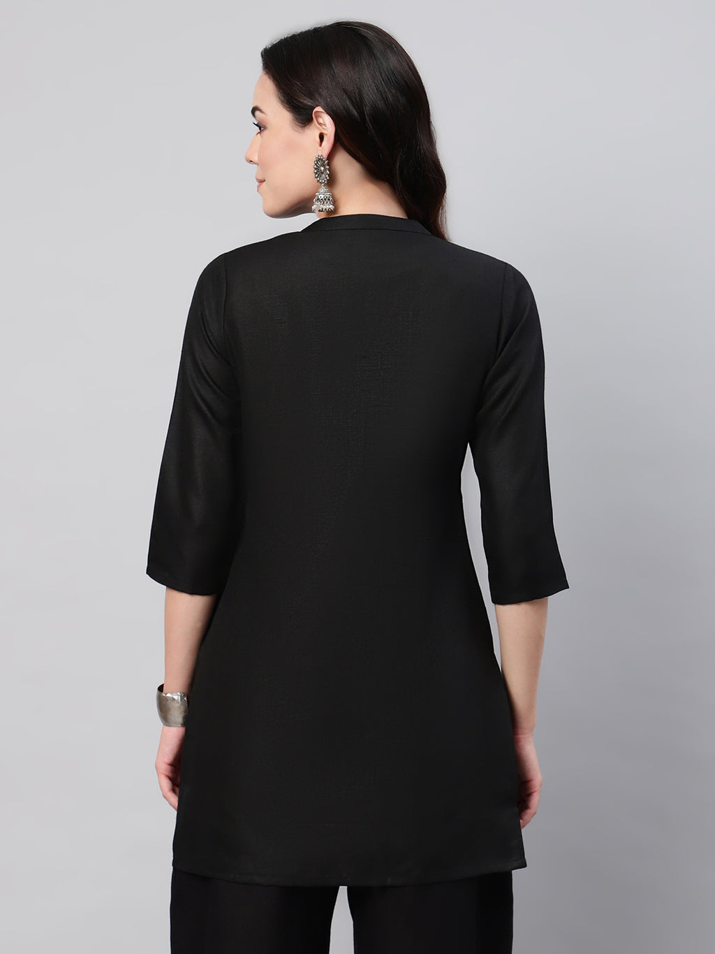 Flamboyant Cotton Solid A-line Women Kurti