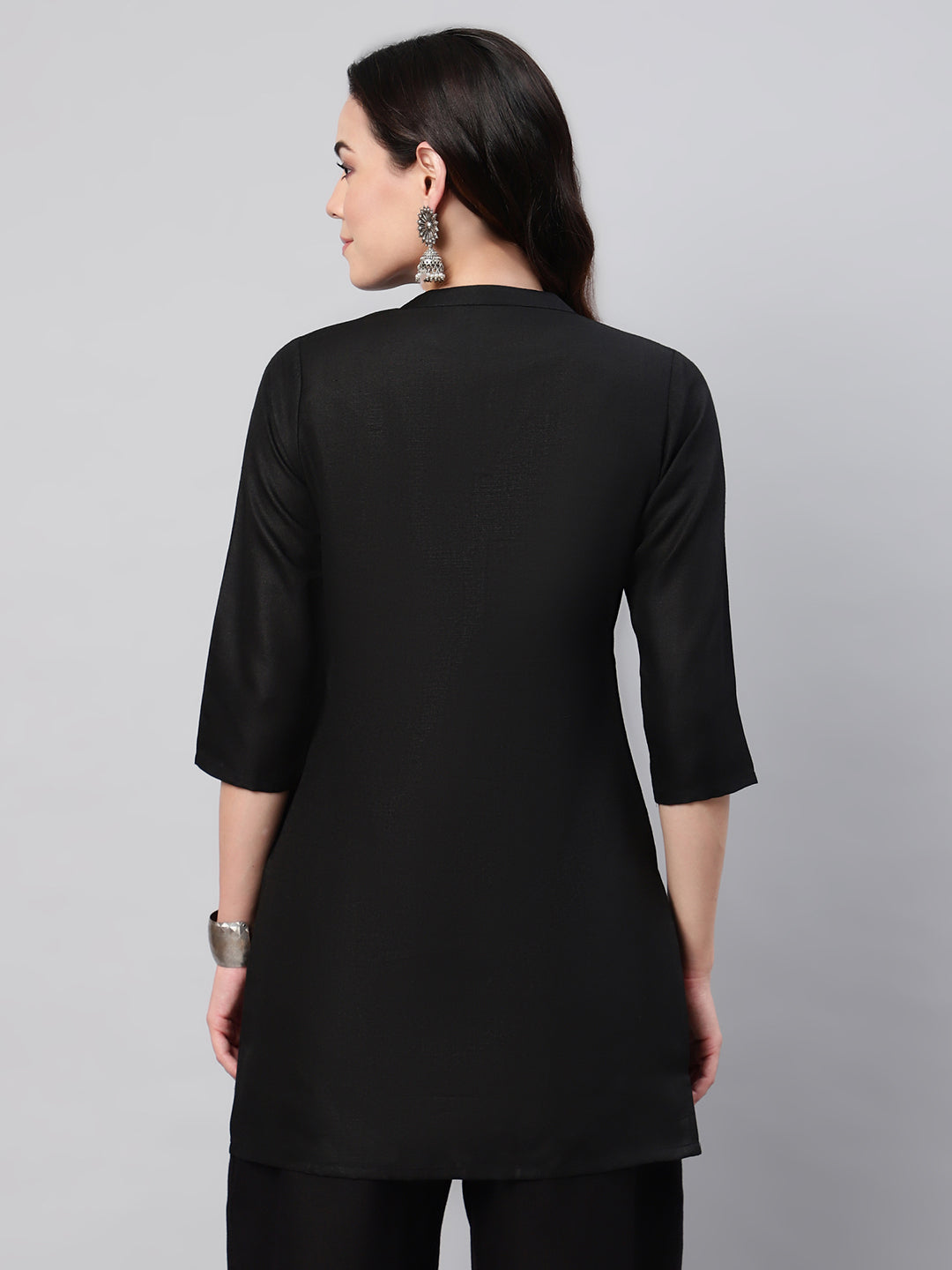 Flamboyant Cotton Solid A-line Women Kurti