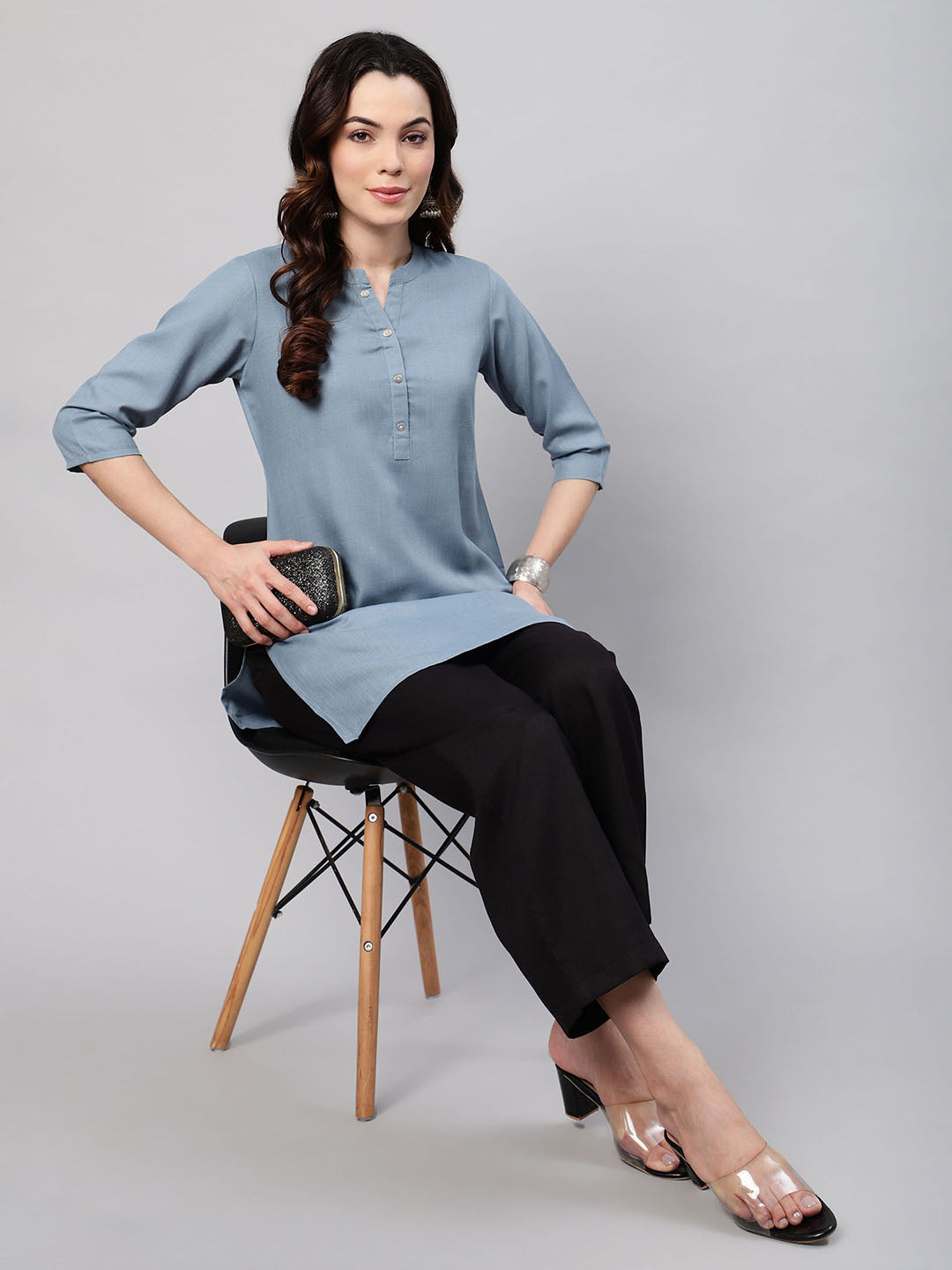 Flamboyant Cotton Solid A-line Women Kurti