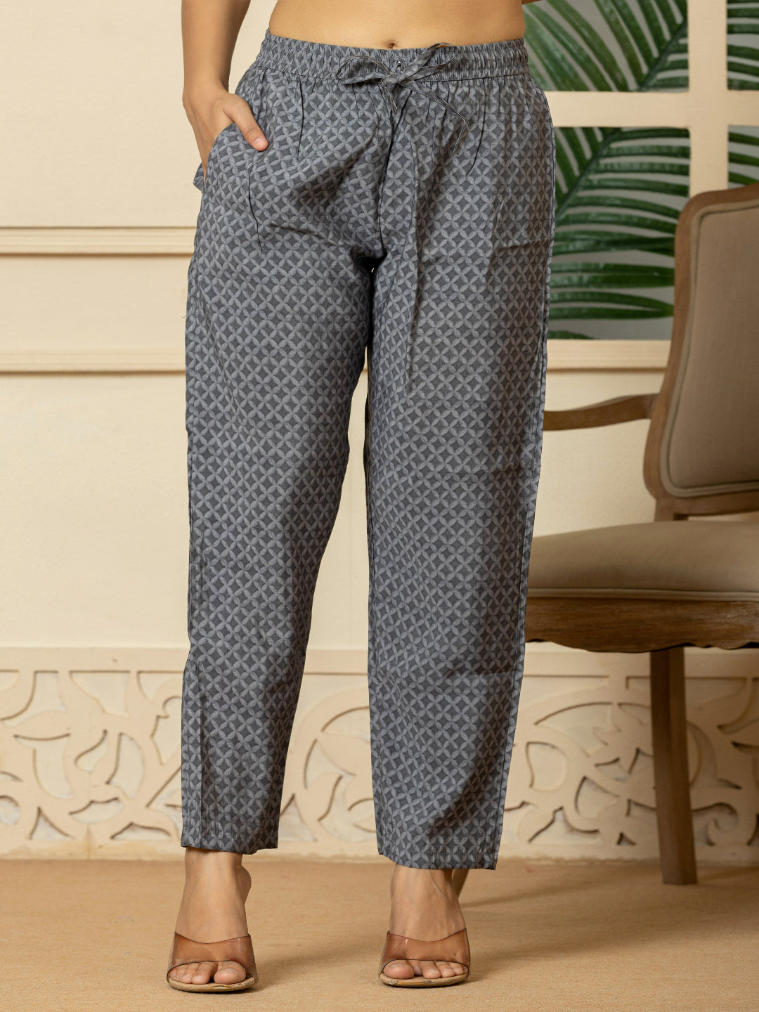 Grey Modal chanderi Straight Kurta with Embroidered Collar and Pant with Dupatta