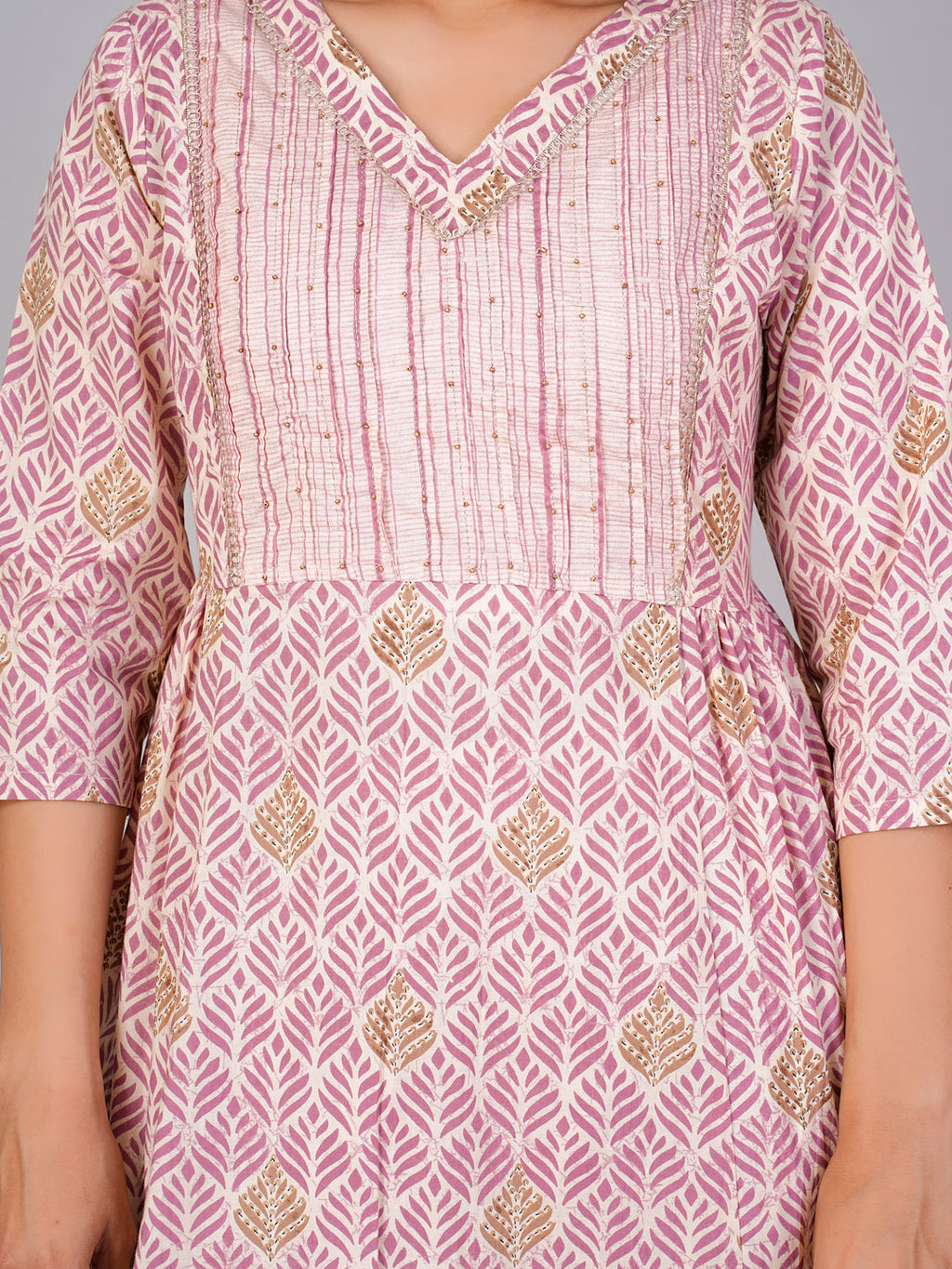  Flamboyant Pink Ethnic Motifs Floral Print Kurta with Trousers & Dupatta By Flamboyant 3 pcs set kurta kurta set Pant Women kurta set
