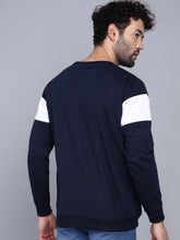 Load image into Gallery viewer, Navy Blue Striped Sweatshirt

