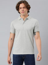 Load image into Gallery viewer, Flamboyant Regular Fit Half Sleeves Cotton Biowash Polo T-Shirt for Men | t Shirt for Men Stylish Grey

