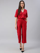 Load image into Gallery viewer, Maroon Casual Jumpsuit
