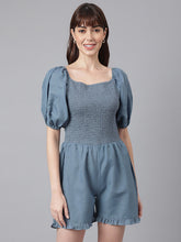Load image into Gallery viewer, FLAMBOYANT Blue Solid Jumpsuit
