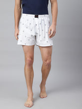 Load image into Gallery viewer, FLAMBOYANT Men White Printed Cotton Boxers
