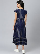 Load image into Gallery viewer, Striped  Flared Dress
