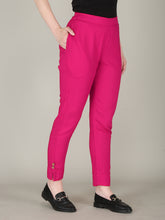 Load image into Gallery viewer, Women Solid Pattern Trouser (Pink)

