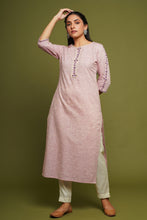 Load image into Gallery viewer, Embroidered Straight Kurta With Solid Pant
