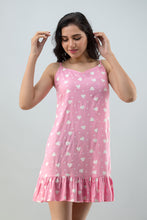 Load image into Gallery viewer, Pink Printed Nightdress
