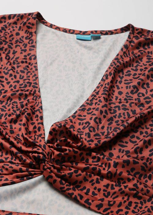 FLAMBOYANTTREND Animal Print Crop Top By Flamboyant Top