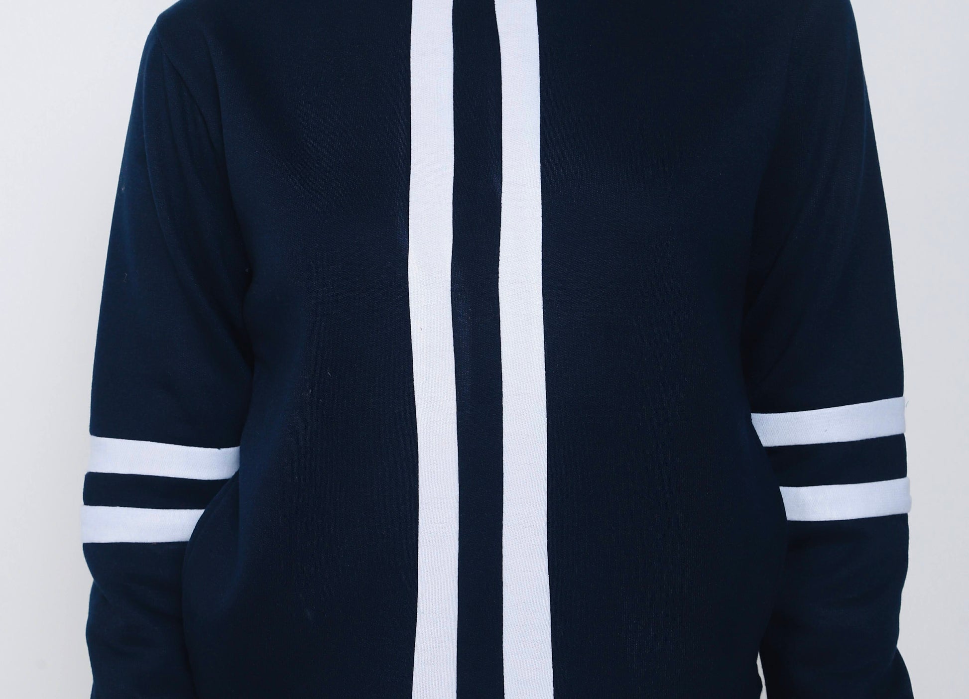 FLAMBOYANTTREND Blue Striped Sweatshirt By Flamboyant Women's Sweatshirt