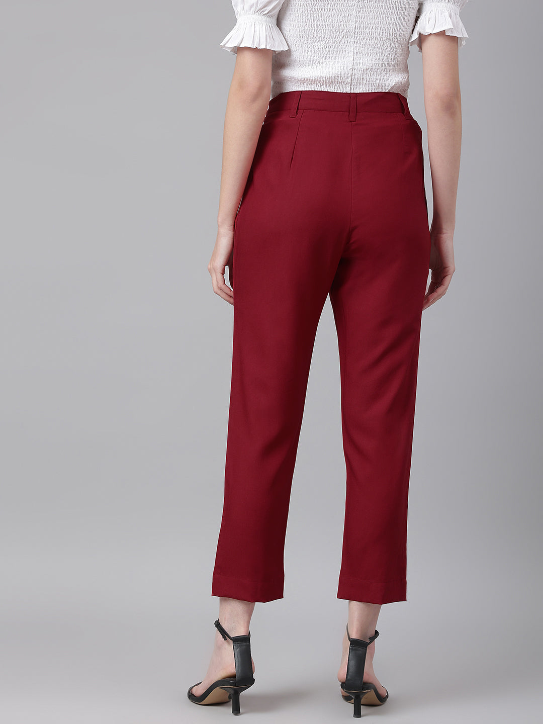FLAMBOYANTTREND Casual Maroon Pants By Flamboyant Pant