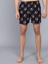 Load image into Gallery viewer, FLAMBOYANT Men Navy Printed Blue Boxers
