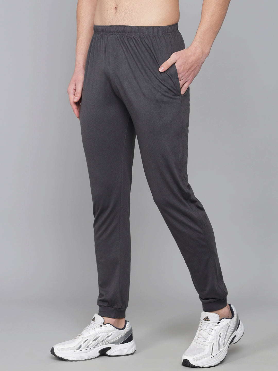FLAMBOYANTTREND FLAMBOYANT Cotton Hosiery Men Pyjama (Dark Grey) By Flamboyant Pyjama