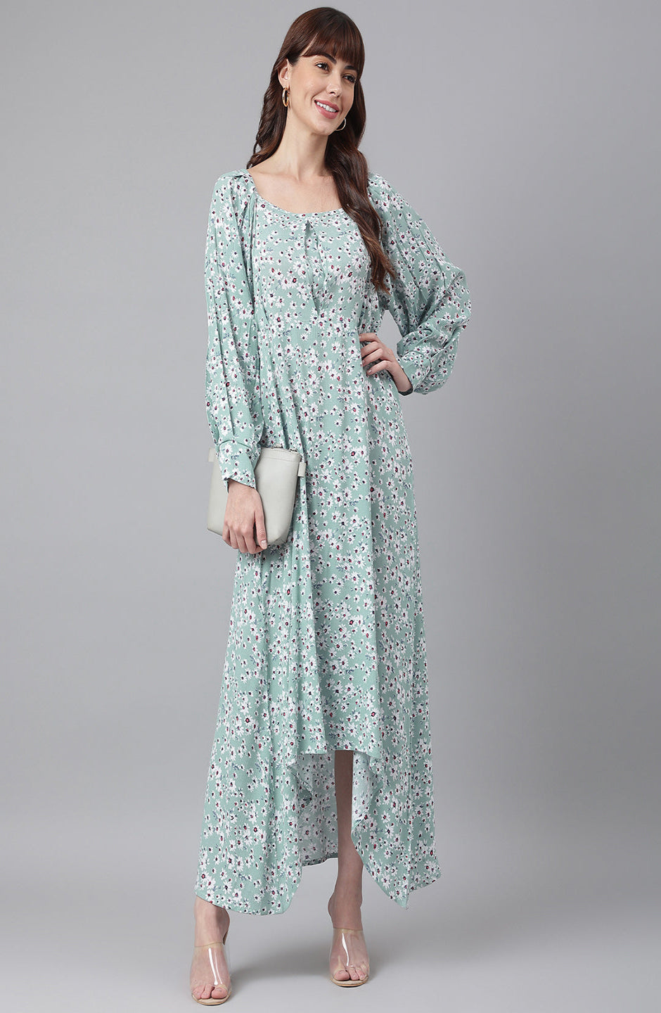 Flamboyant Green Kimono Sleeve Dress For Womens 1st
