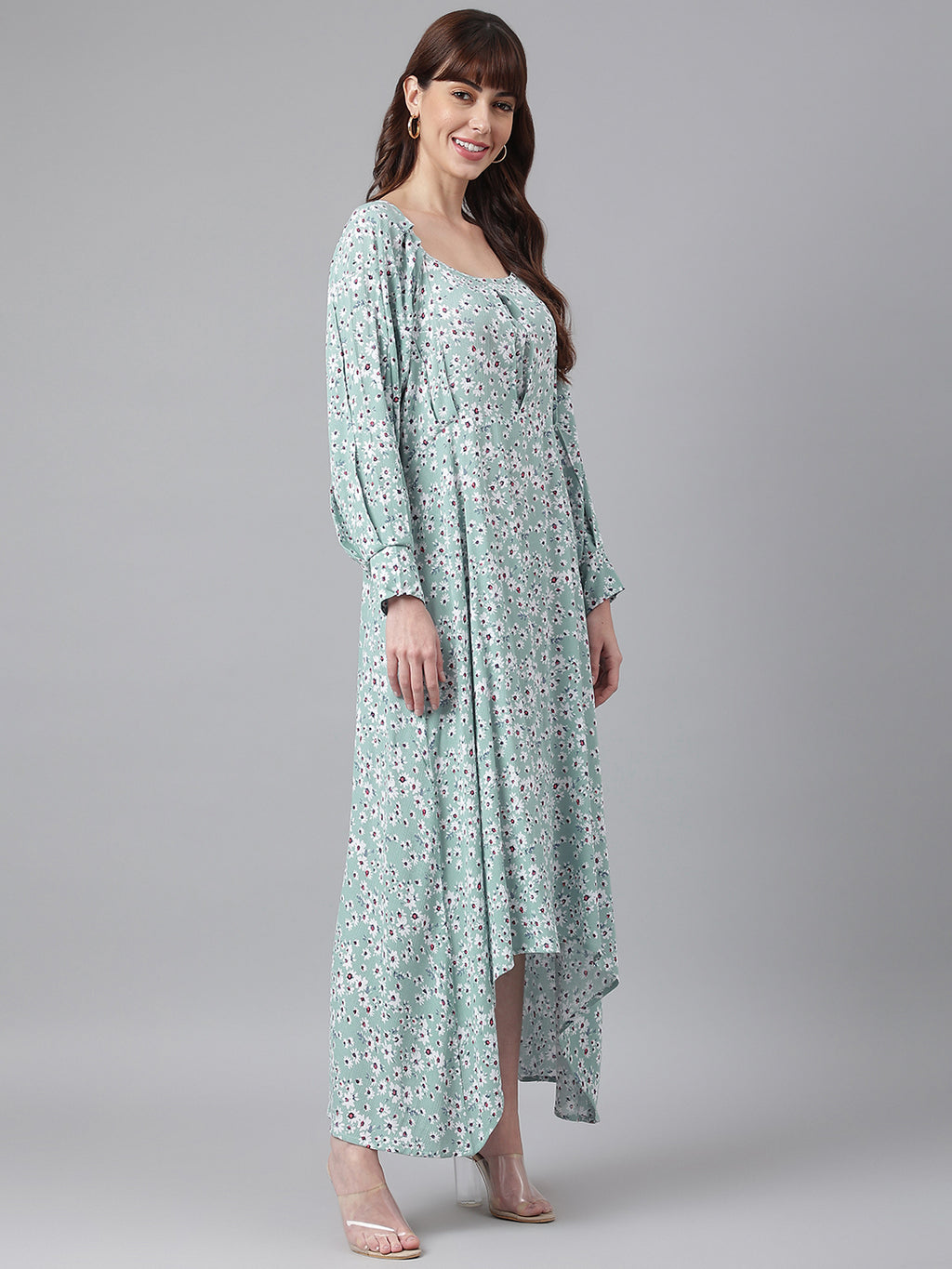 Flamboyant Green Kimono Sleeve Dress For Womens 2nd
