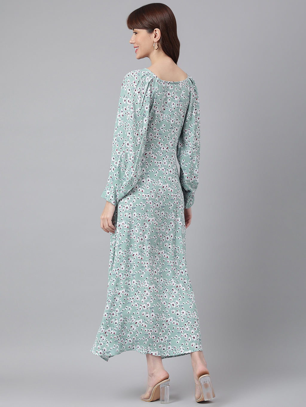 Flamboyant Green Kimono Sleeve Dress For Womens 3rd
