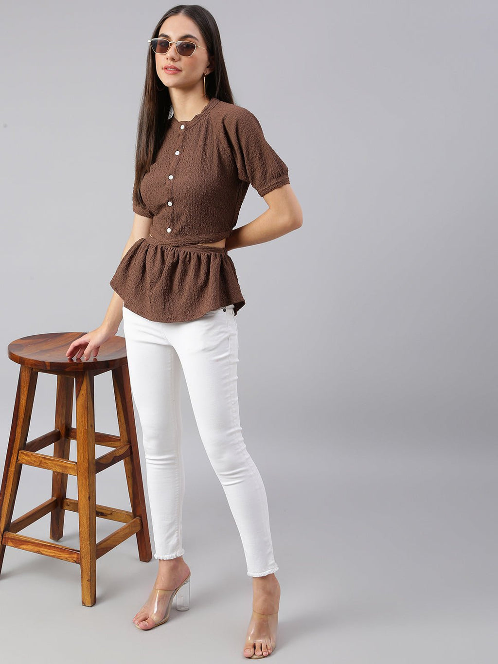 Flamboyant Waist-Cut Lycra Top For Womens 4th
