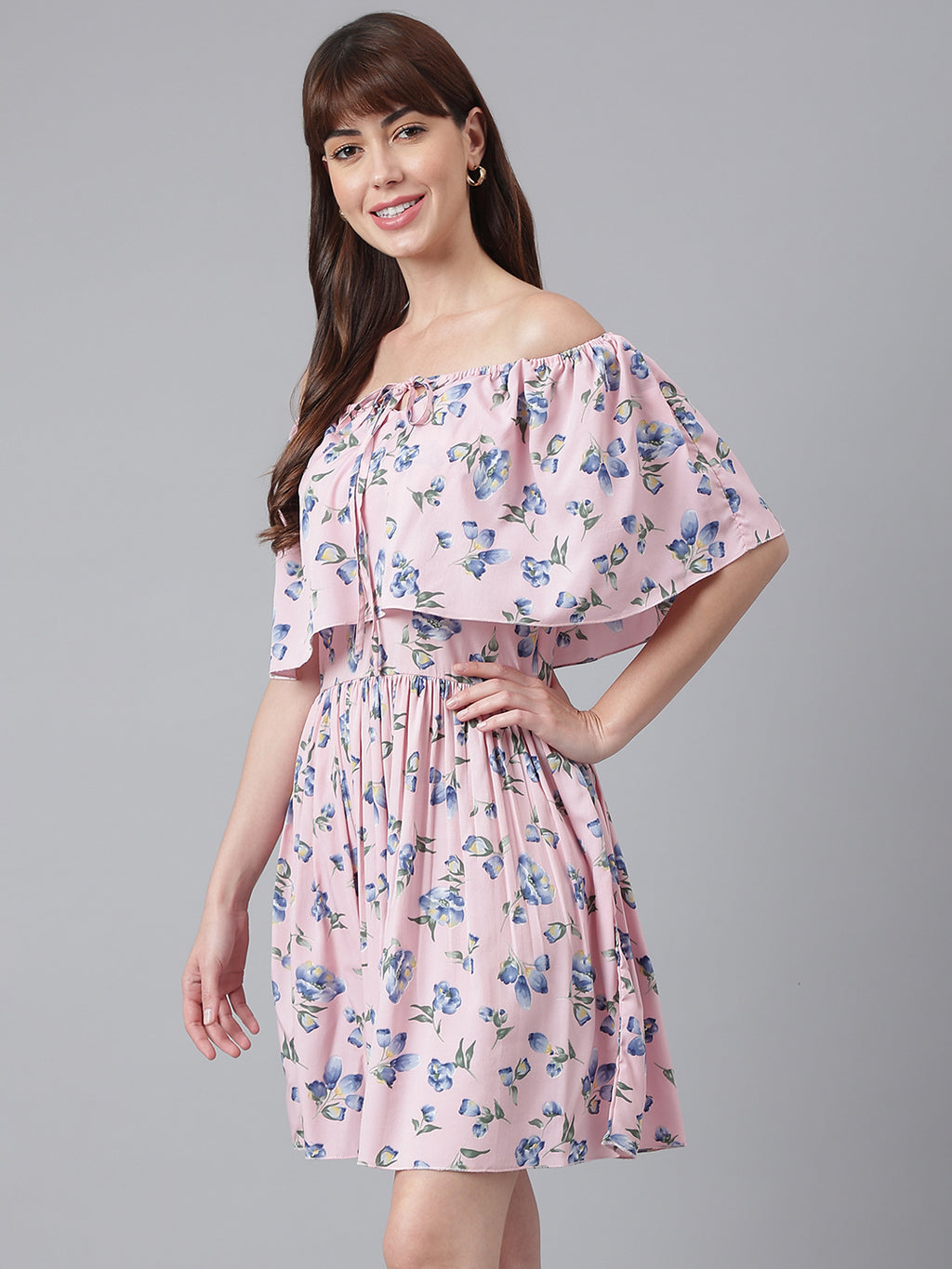 FLAMBOYANTTREND Floral Off-Shoulder Dress By Flamboyant Dress