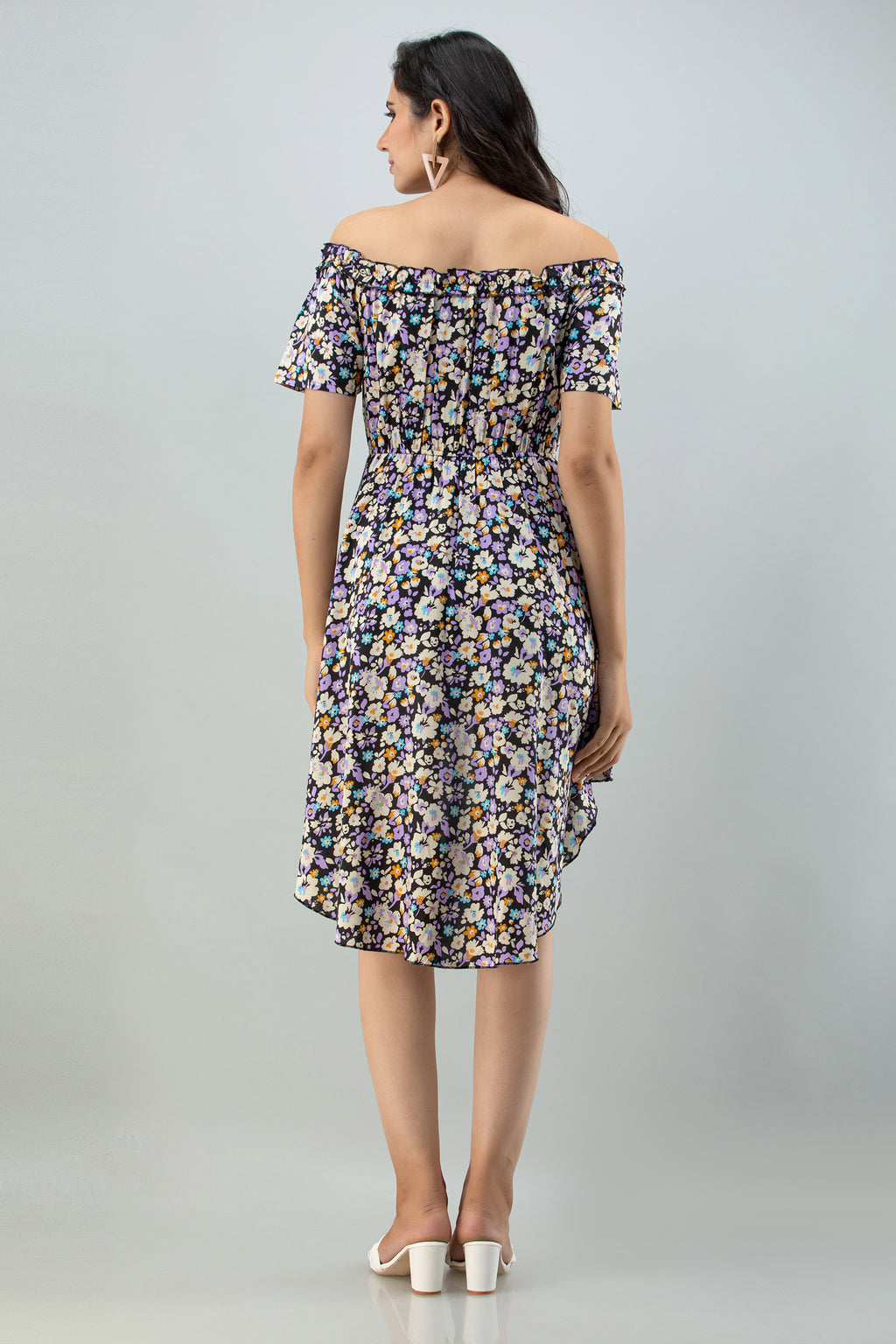 FLAMBOYANTTREND Floral Off-Shoulder Dress By Flamboyant dress