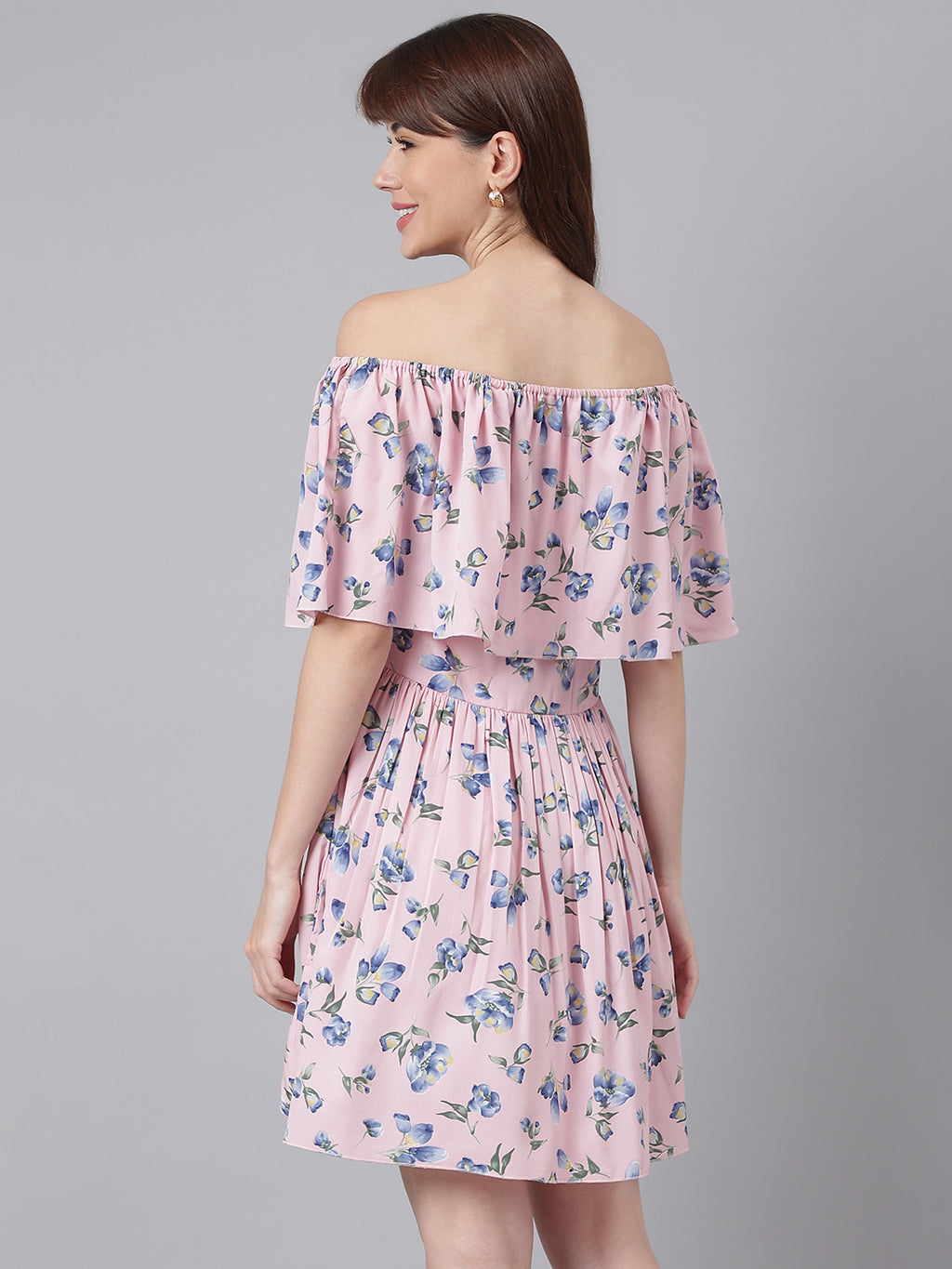 FLAMBOYANTTREND Floral Off-Shoulder Dress By Flamboyant Dress