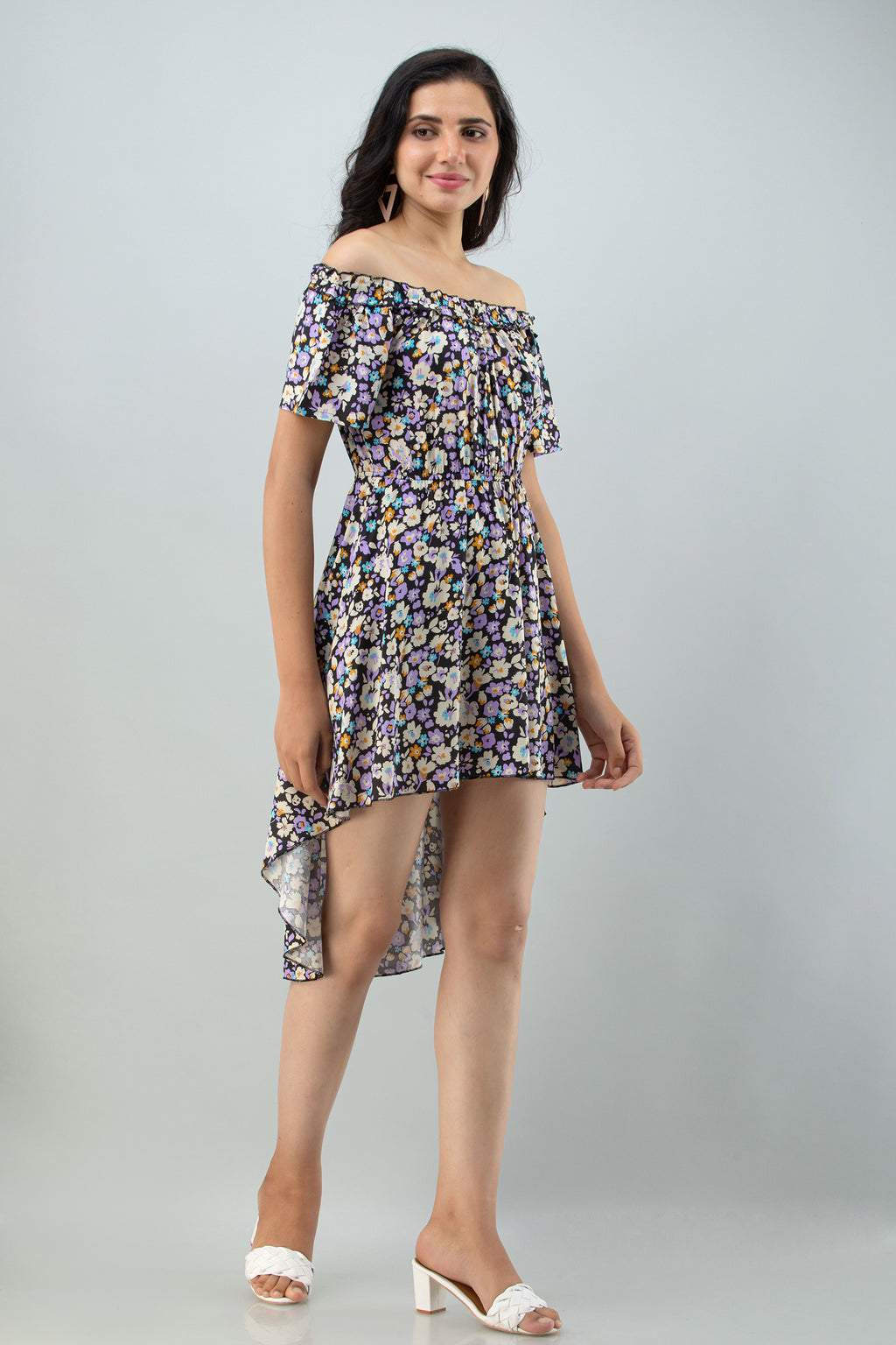 FLAMBOYANTTREND Floral Off-Shoulder Dress By Flamboyant dress