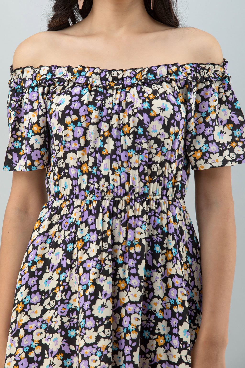 FLAMBOYANTTREND Floral Off-Shoulder Dress By Flamboyant dress