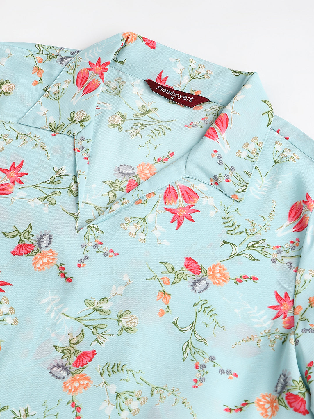 FLAMBOYANTTREND Floral Peplum Top By Flamboyant Tops