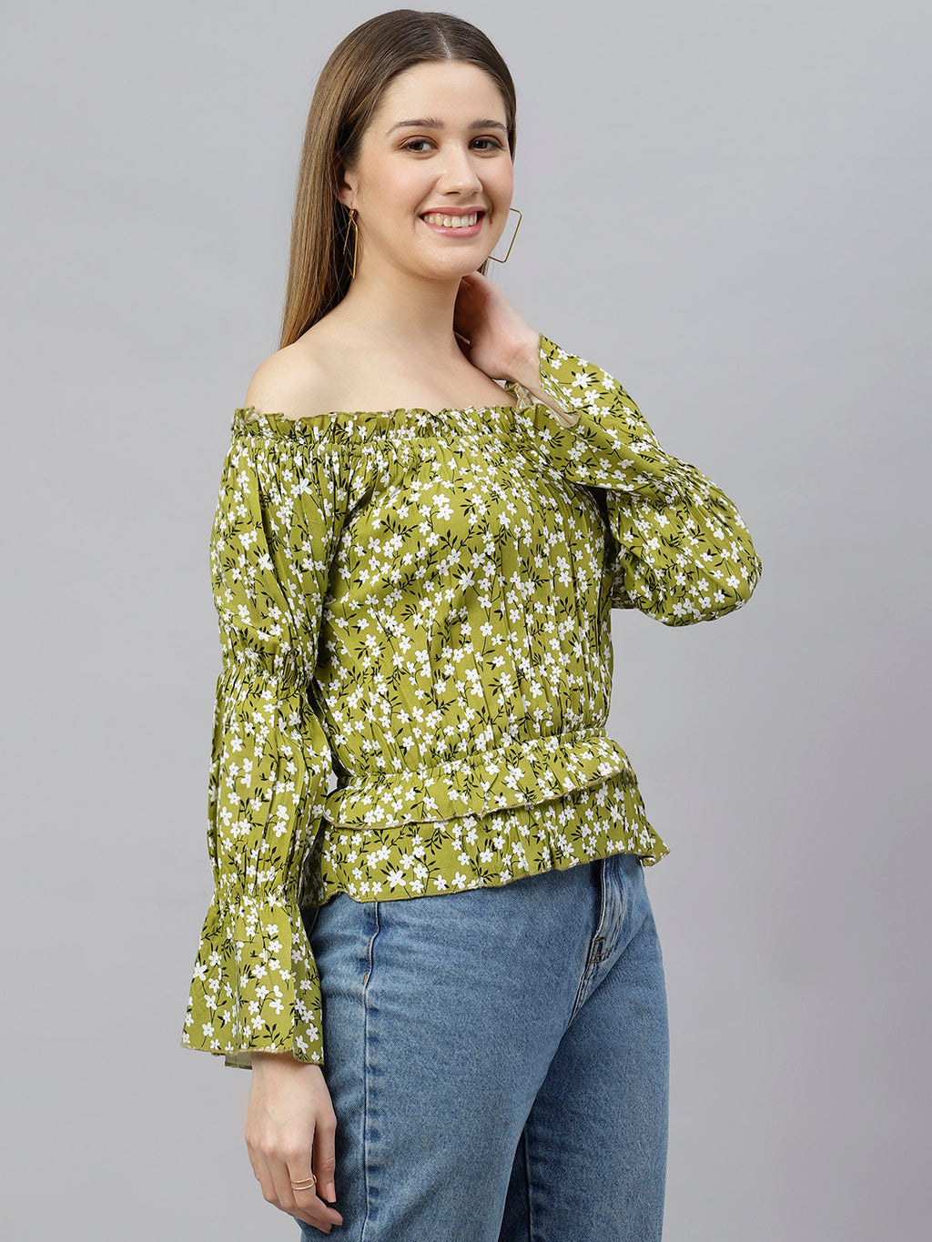 FLAMBOYANTTREND Floral Print Casual Top By Flamboyant Top