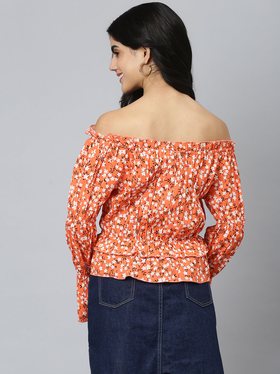 FLAMBOYANTTREND Floral Print Casual Top By Flamboyant Top