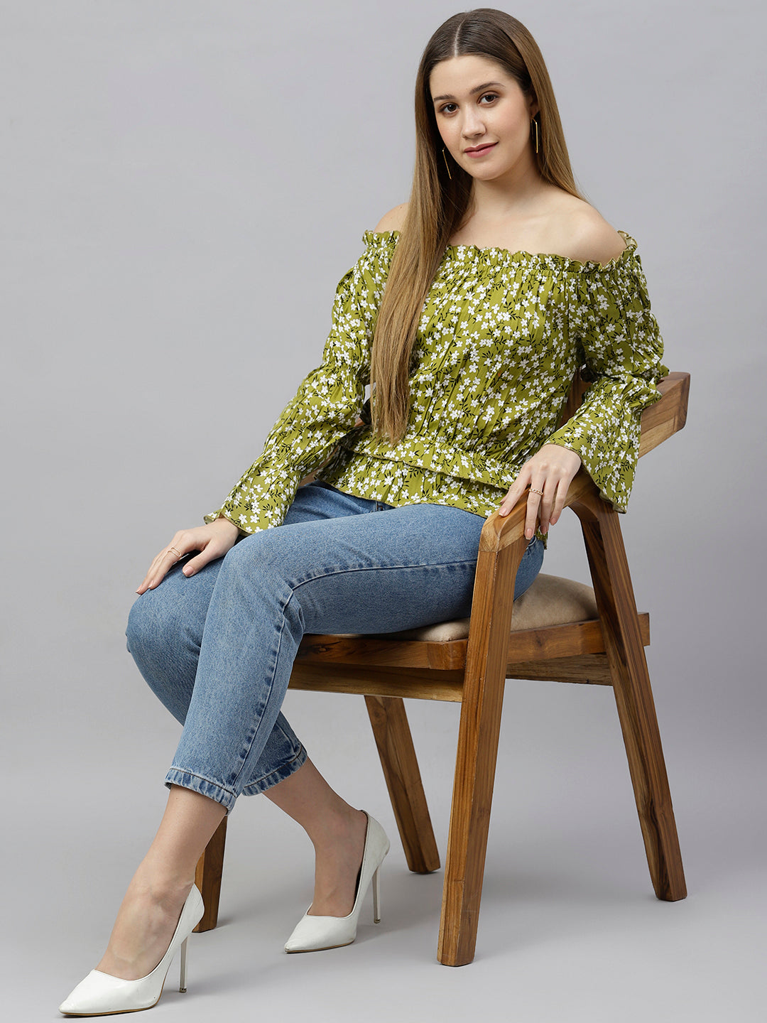 FLAMBOYANTTREND Floral Print Casual Top By Flamboyant Top