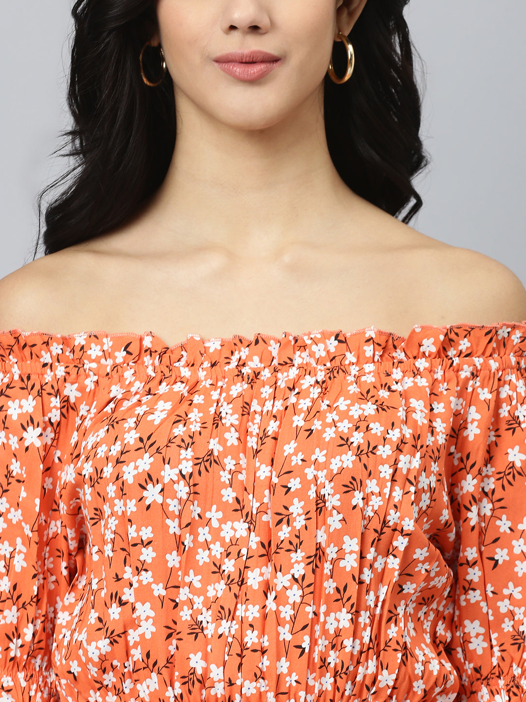 FLAMBOYANTTREND Floral Print Casual Top By Flamboyant Top