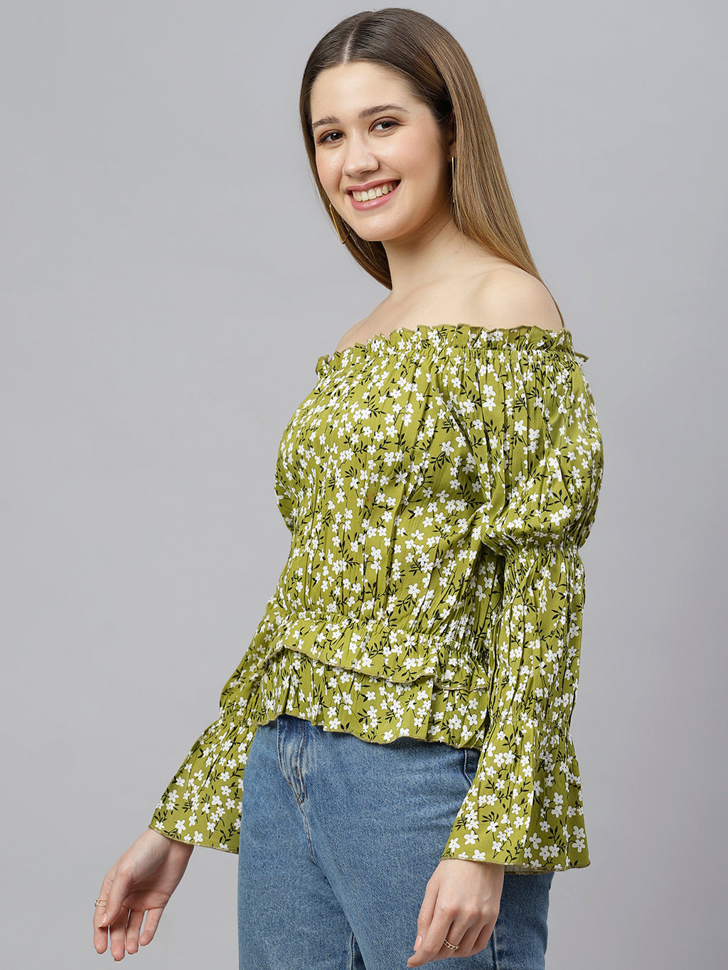 FLAMBOYANTTREND Floral Print Casual Top By Flamboyant Top