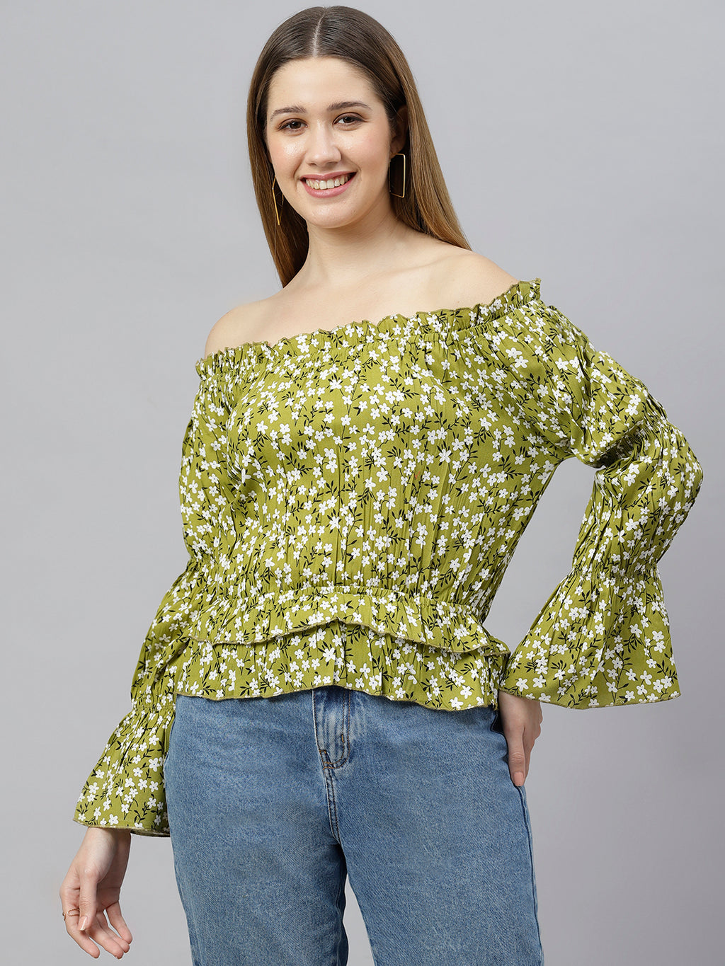 FLAMBOYANTTREND Floral Print Casual Top By Flamboyant Top
