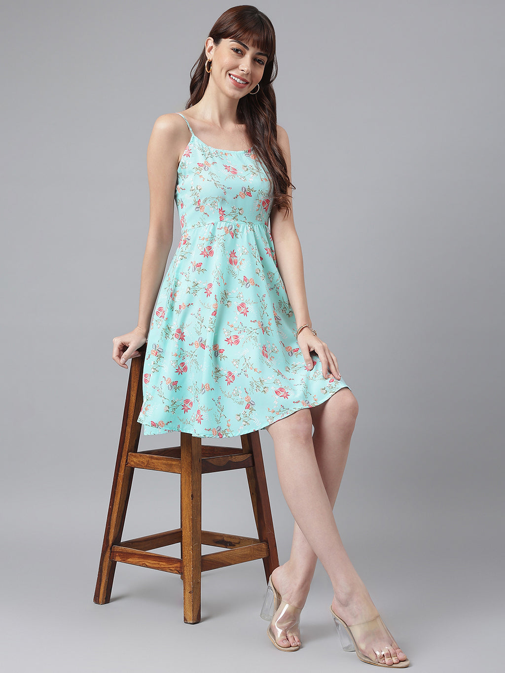 FLAMBOYANTTREND Floral Print Spagetthi Dress By Flamboyant Dress