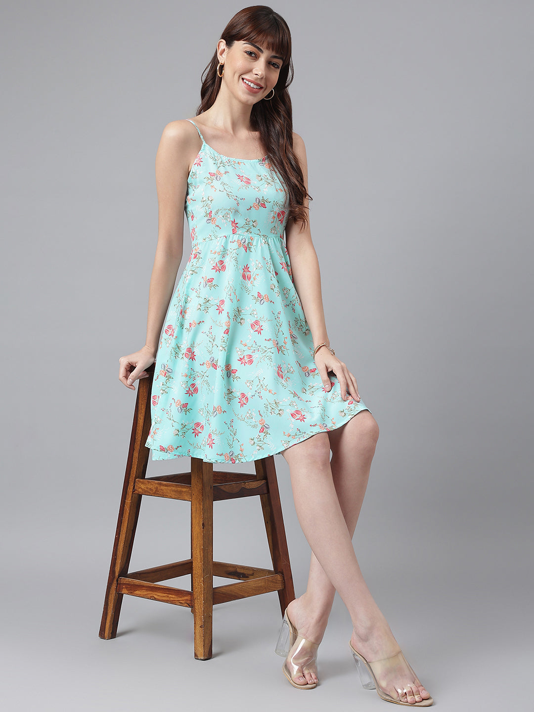 FLAMBOYANTTREND Floral Print Spagetthi Dress By Flamboyant Dress