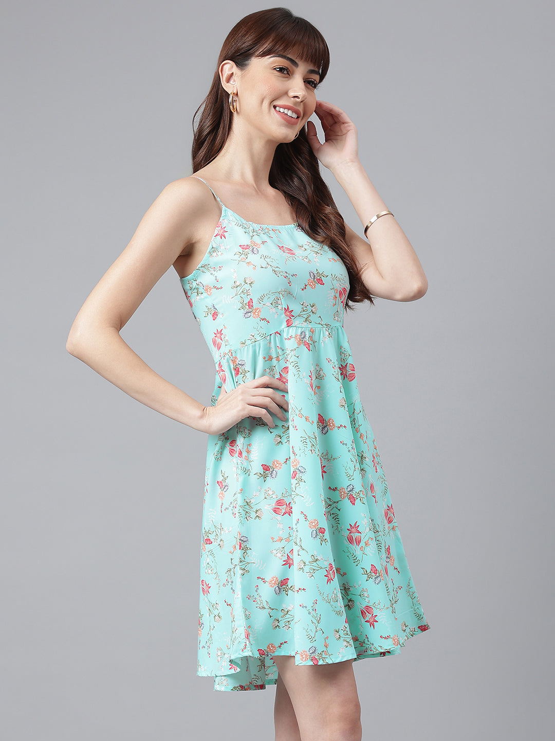 FLAMBOYANTTREND Floral Print Spagetthi Dress By Flamboyant Dress