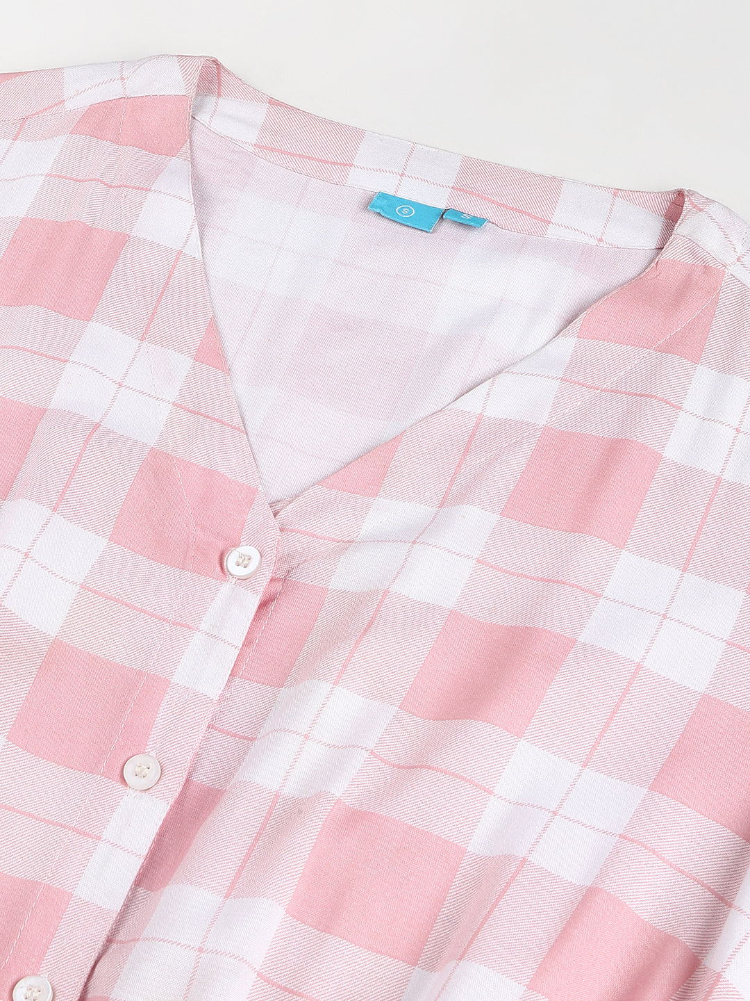 FLAMBOYANTTREND Pink White Checked Jumpsuit By Flamboyant Jumpsuit