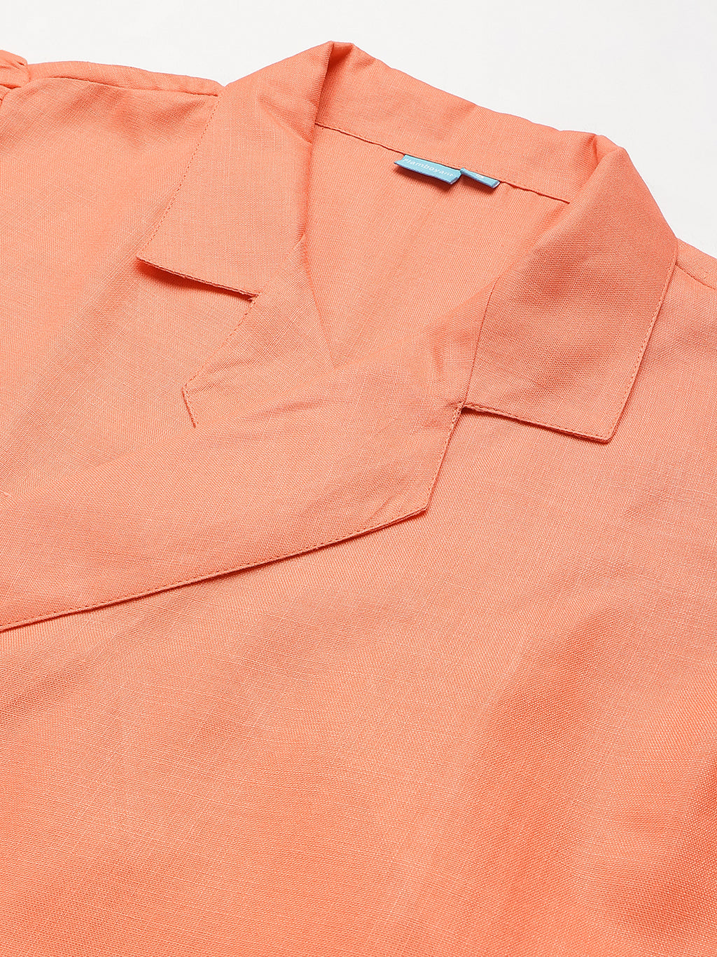 FLAMBOYANTTREND Orange Solid Crop Wrap Top By Flamboyant Tops
