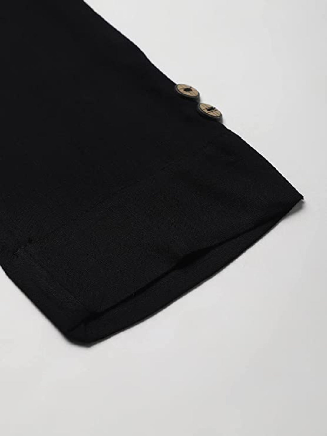 Solid Colour Long Fit Black Pant For Women 5th
