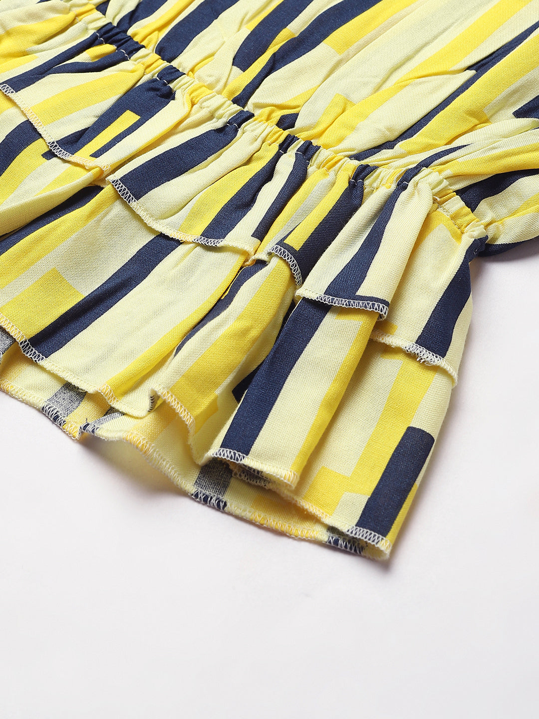 FLAMBOYANTTREND Yellow Balloon Fit Top By Flamboyant Top