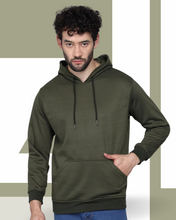 Load image into Gallery viewer, Solid Green Sweatshirt Hoodie
