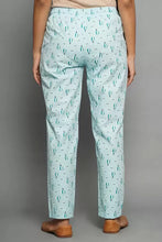 Load image into Gallery viewer, Women Printed Cotton Pyjama (Light Blue)
